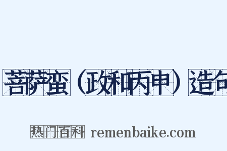 菩萨蛮（政和丙申）造句是什么意思的图片